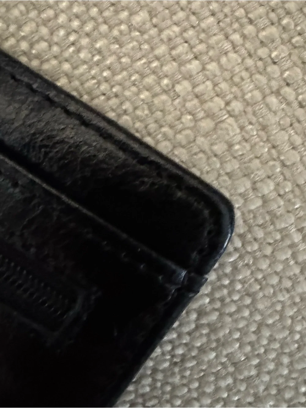 Hobo Black Leather Card Case with Change Pocket